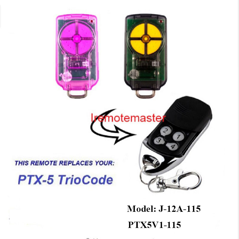 Til PTX5 V1 TrioCode Gate Remote Door Remote Replacement 433,92MHz Rolling Code